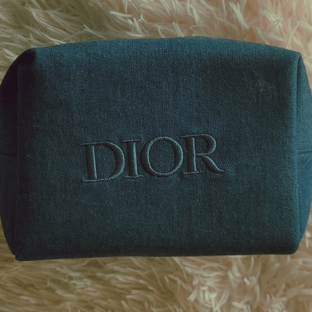 Dior Midnight Blue Denim Makeup Bag - Picture 2 of 9